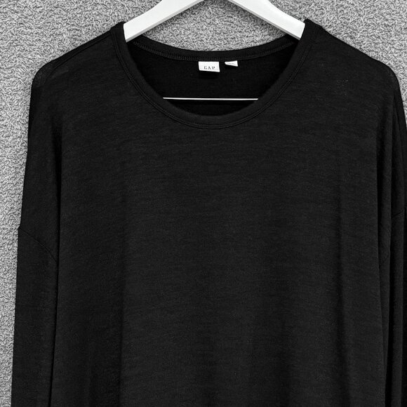 GAP Softspun Tie-Hem Top Black XL - Picture 3 of 8